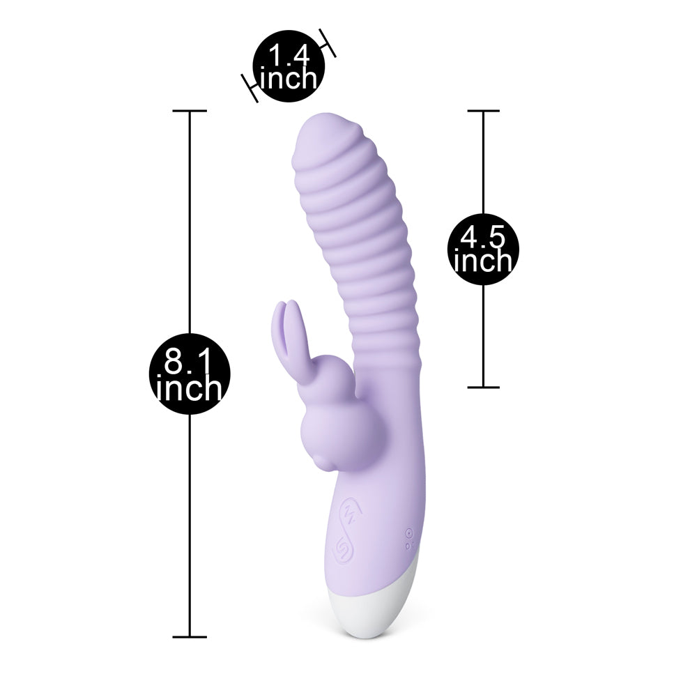 Rechargeable 12 Speed Rabbit Vibrator Purple